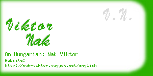 viktor nak business card